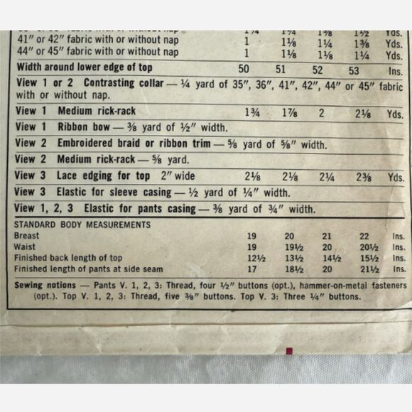 Vtg Simplicity 3725 Toddler Sewing Pattern Pant Top Pajamas Puff Sleeves Sz 1/2 - Picture 3 of 4